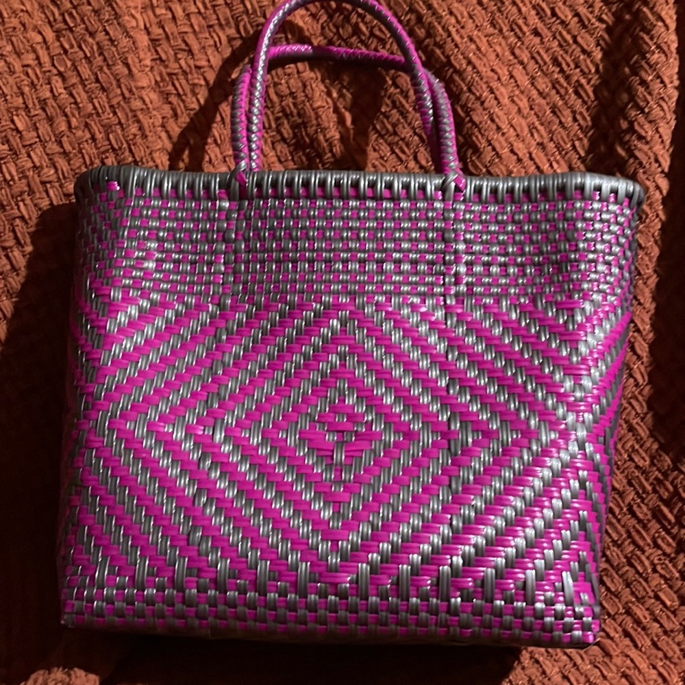 Medium Handwoven Plastic Shopping bag